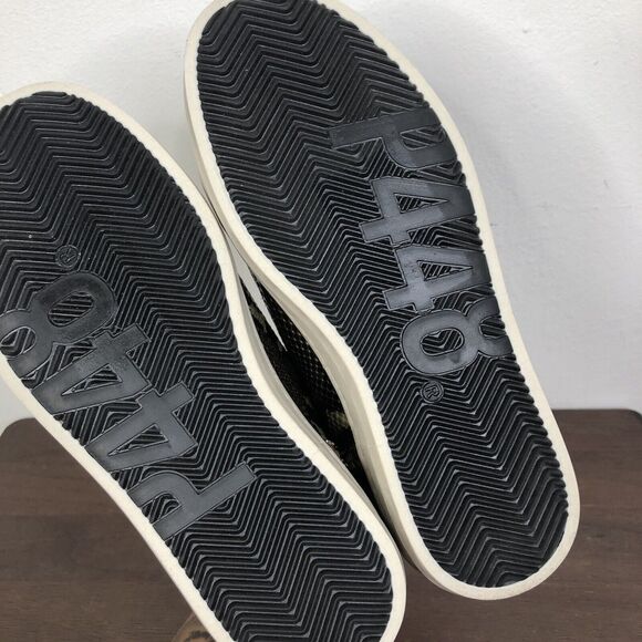 New P448 Skate Snakeskin Print Leather High Top Sneaker Glitter Laces Sz 35/US 5 - Picture 9 of 12